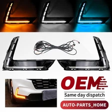 For Honda CR-V CRV 2023-2025 2pcs LED Fog Lamp Daytime Running Light Turn Signal
