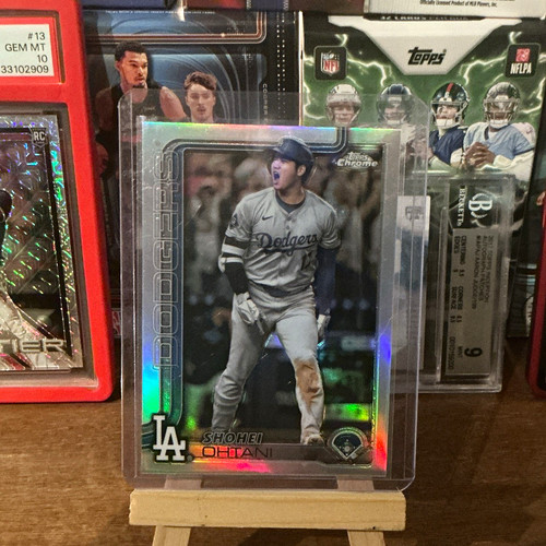 Topps 2025 Chrome Shohei Ohtani #1 Baseball Card Image Variation.