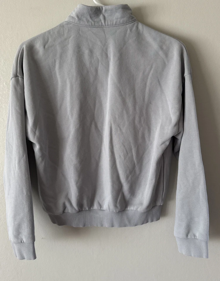Nike Girls Quarter Zip Pullover Sweatshirt Size Large Gray - Image 2 of 3