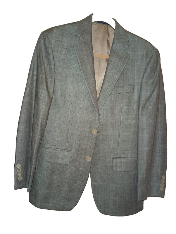 Calvin Klein Brown Gray Plaid Blazer Jacket 36