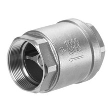 Pack de 1 clapet anti-retour à ressort en acier inoxydable 2" NPT 4,6" L [Argent]