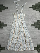 Reformation Twilight Sundress Dress Womens 0 Multicolor Floral Striped Cocktail