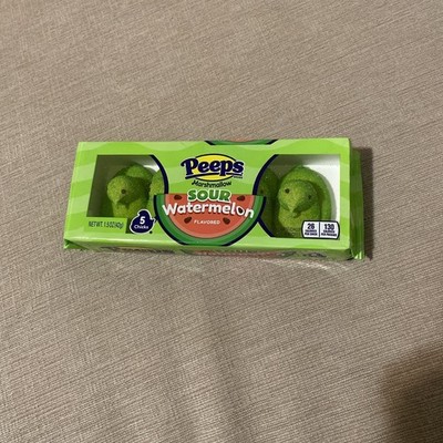 Peeps Sour Watermelon Flavored Marshmallow Chicks, 5 Count 1 oz