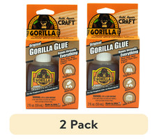 Gorilla Original Waterproof Polyurethane Glue, 2 ounce 2 - Pack, Brown