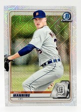 2020 Bowman Chrome Prospects Mojo Refractor Matt Manning RC Detroit Tigers