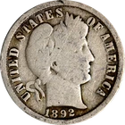 1892-O Barber Dime