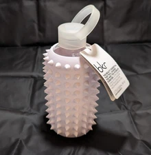 BKR Water Bottle Spiked London White Sleeve - Little 500 ML Silicone Glass 16 oz