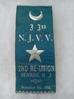 NEWARK NEW JERSEY 33rd VOL INFANTRY GAR CIVIL WAR VET GRAND ARMY REUNION RIBBON