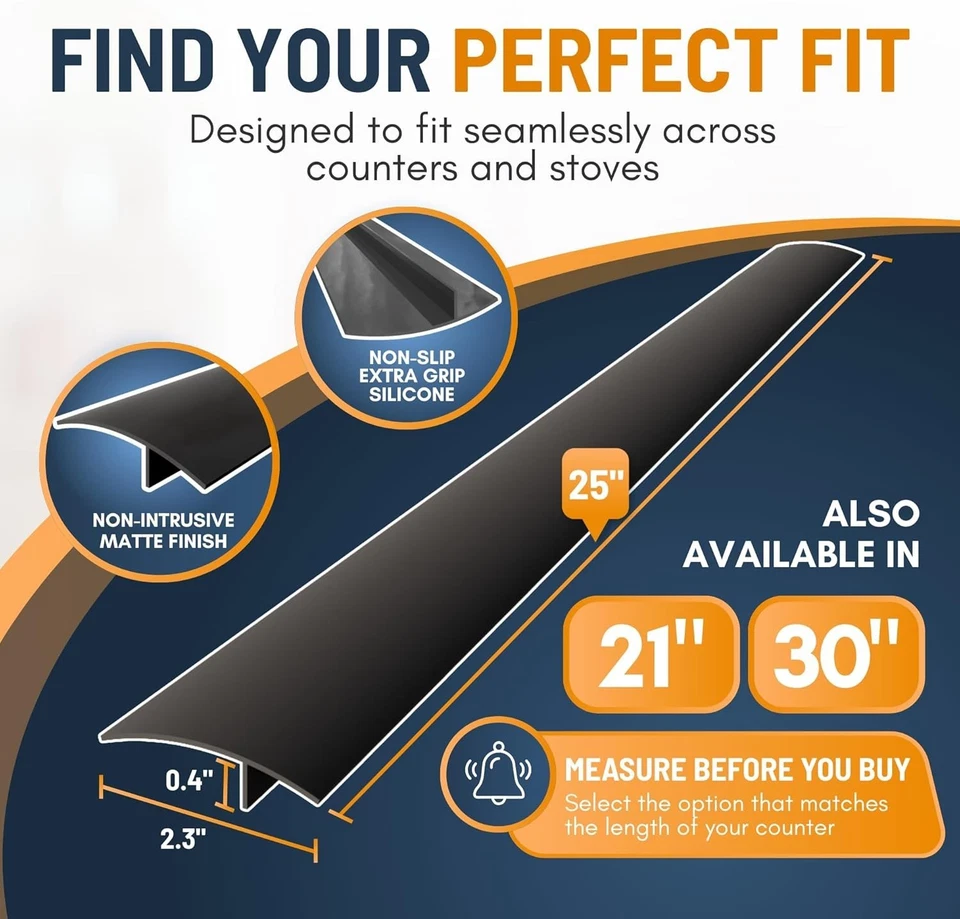 Paquete de 2 cubiertas de silicona para estufa Linda’s Essentials, hueco para horno resistente al calor... Foto 3 de 4