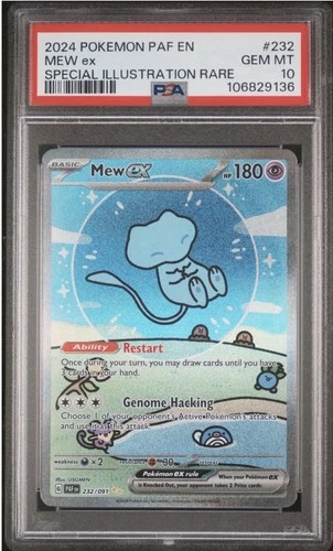 2024 Pokemon Paldean Fates Mew ex Full Art #232/091 PSA 10 GEM MINT