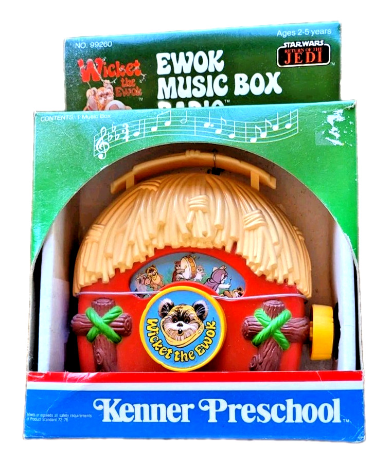 CAJA DE MÚSICA STAR WARS Wicket the Ewok Kenner 1984 NUEVA sellada de fábrica probada, funciona