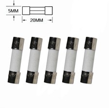 Lot 5x Slow-Blow Time Delay CERAMIC FUSE Tube 10A 125V 5x20mm US SELLER