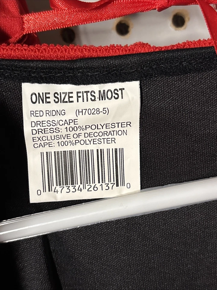 Halloween Little Red Ridding Hood Costume Women’s One Side Fits Most Cosplay - Image 4 of 4