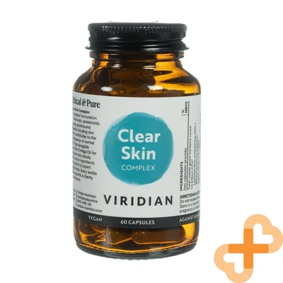 VIRIDIAN Clear Skin Komplex 60 Kapseln Nahrungsergänzung für Haare Haut Nägel - Bild 1 von 4