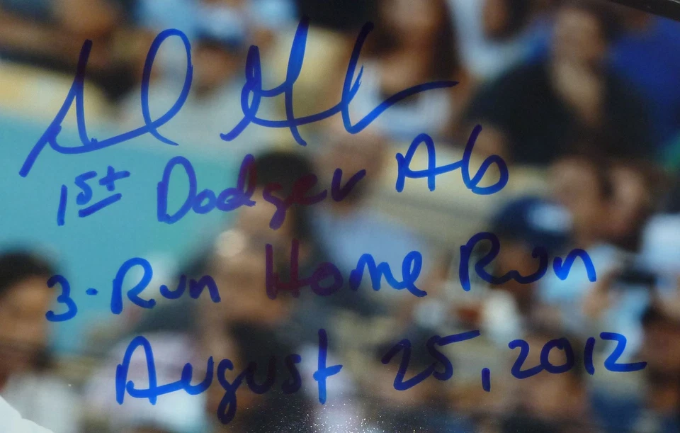 Фотография с автографом Адриана Гонсалеса 1st Dodgers Home Run 16x20 сертификат подлинности PSA/DNA - Изображение 4 из 4