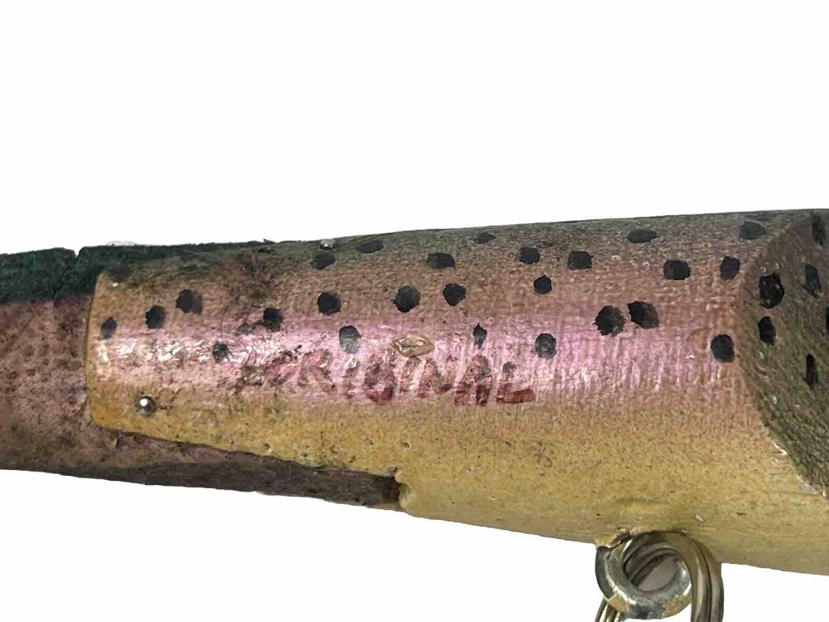 Vintage AC Plug Wood Fishing Lure Allan Cole Rainbow Trout Signed Custom  10 | eBay