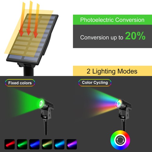 LED Solar Spot Lights Wall Outdoor Garden Yard Path Lamp Security Waterproof - Picture 48 of 88