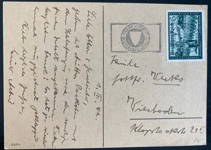 1931 Berlin Germany Advertising picture Postcard Cover Savings Bank