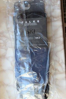 FALKE Mens Ergonomic Sport System - SK2 Stretch-Knit Ski Socks Size 39 - 41