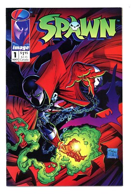 SPAWN #1 9.0 HIGH GRADE 1ST APPEARANCE TODD MCFARLANE ART W PAGES 1992 ...