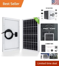 Compact 10W Monocrystalline Solar Panel Charger - Ideal for 12V Applications