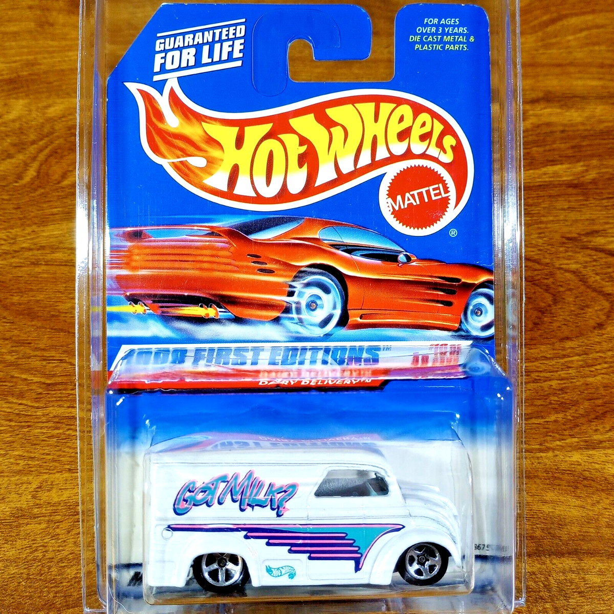 Hot Wheels Vintage 1998 First Editions Dairy Delivery White Got