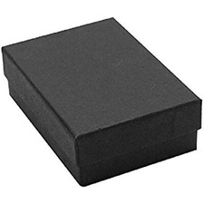50 Pack Cotton Filled Matte Black Color Jewelry Gift Boxes Jewelry Pendant