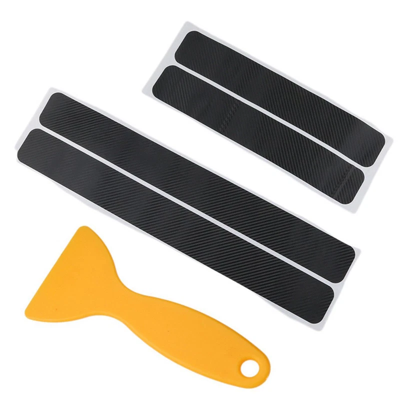 Car Rear Trunk Sill Plate Guard Rubber Bumper Protector Pad Cover + 4pc Stickers Foto 2 de 4