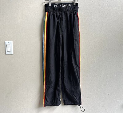 Palm Angels Black Rainbow Side Stripe Nylon After Workout