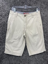 Arizona Jean Chino Shorts Boys 20 Beige 100 Cotton Mid Rise Flat Front Preppy