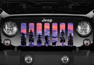 Purple Mountains Grille Insert Dirty Acres Radiator Protectant Mesh For Jeep JK