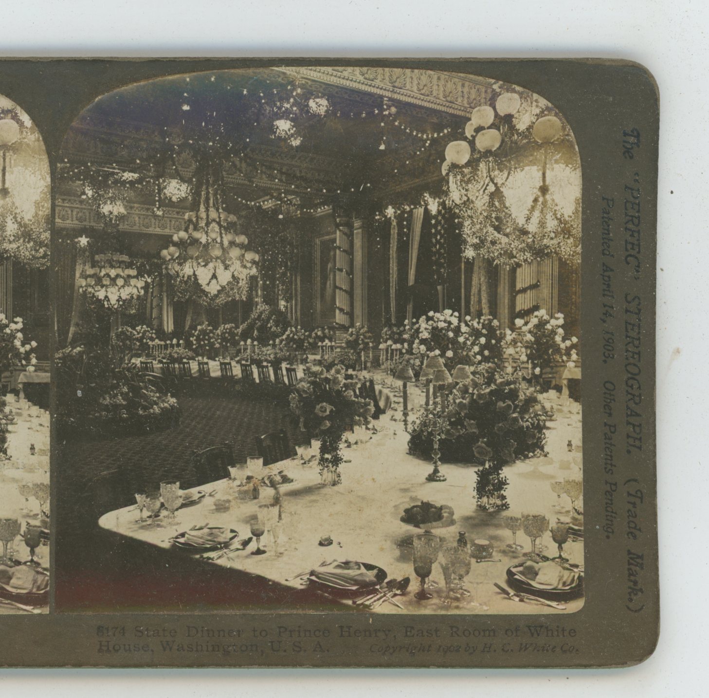 Dinner To Prince Henry White House Washington DC H.C. White Stereoview