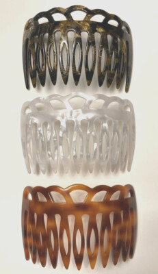 Charles Wahba Large Hair Comb Women Loop Curved Edge Vintage Made in France