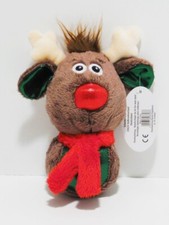 Weihnachten Hundespielzeug Welpenspielzeug - Pl&uuml;sch Rentier Kugelbauch - 16cm -