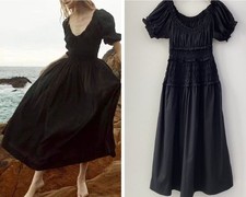 Women Doen U-neck Fit & Flare A-line Midi Dress