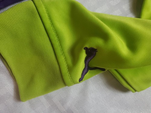Girls PUMA Sport Lifestyle Track Jacket Purple Neon Green and Hot Pink Size 6 - Picture 3 of 4