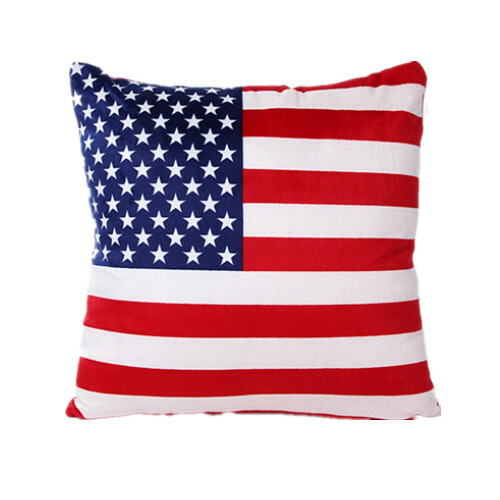 18" x 18" American Flag Cushion Cover Stars And Stripes Pillow Case