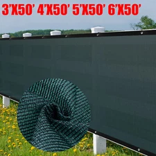 50ft Fence Privacy Wind Screen Mesh Fabric Shade Cover Garden Tarp Net +Zip Ties