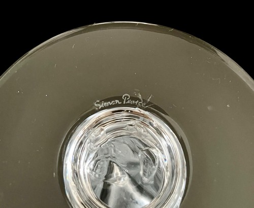 Signed Simon Pearce Cavendish 10.5” Clear Triangle Vase USA Excellent Condition - Picture 10 of 10
