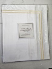 Restoration Hardware Italian Satin Stitch Boudoir Pillow Sham White Italy