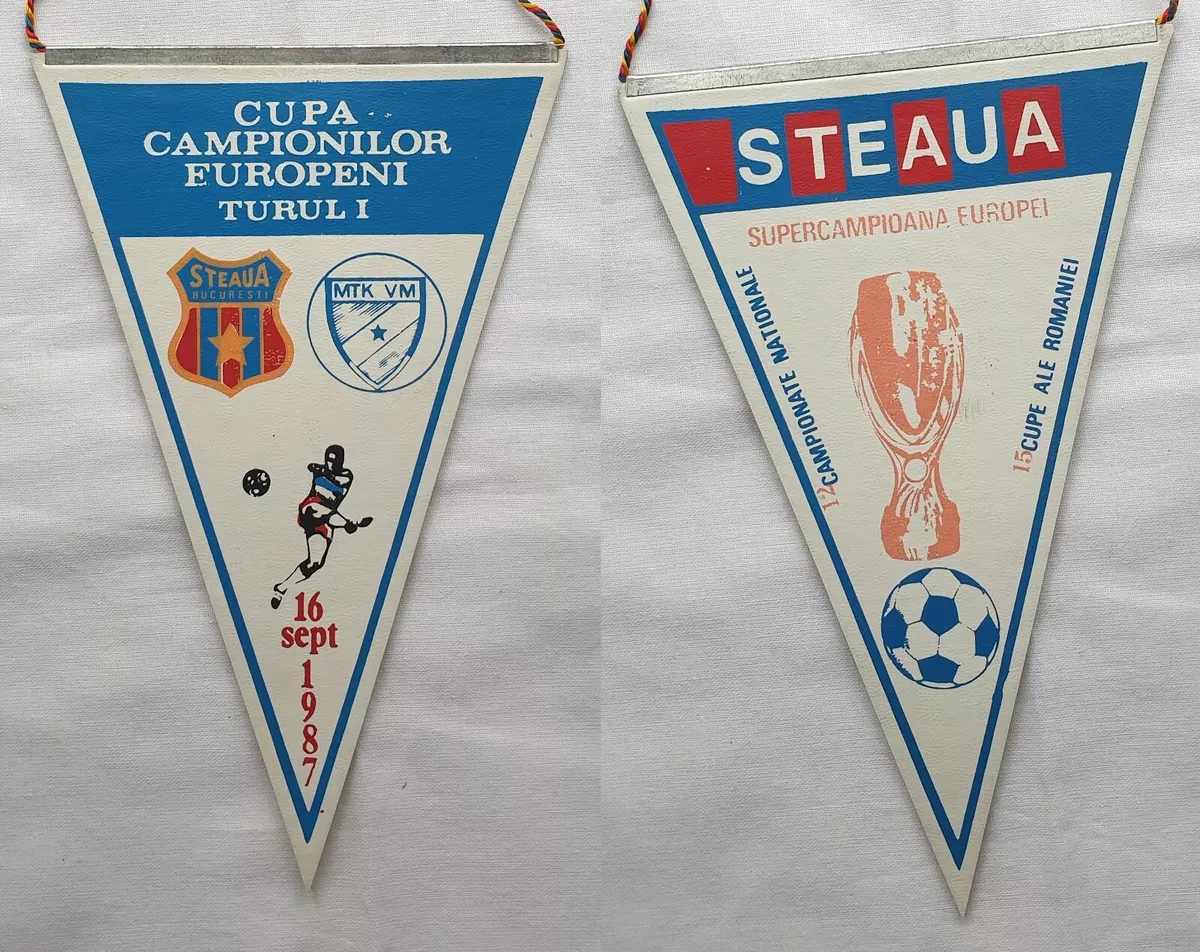 Romania football European Champions Cup 1987 Steaua Bucuresti & MTK  Budapesta