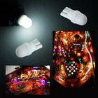 10x #555 T10 2 SMD LED Frosted Arcade Pinball Machine Light Bulb White 6.3V P3