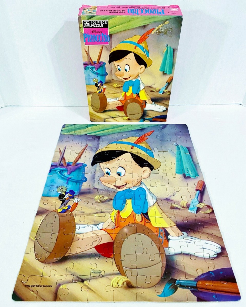 Vintage Golden Walt Disney Pinocchio 100 Piece Jigsaw Puzzle