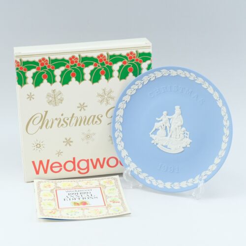 Wedgwood 1991 Christmas plate object Jasper _ - Picture 1 of 4