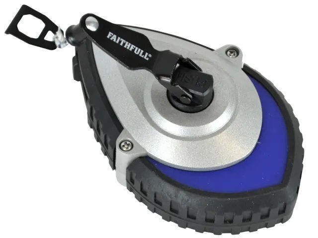 Faithfull Rapid Rewind Aluminium Chalk Line 30m Long 6:1 Ratio Rewind FAICL3061