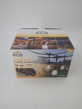 EcoScapes Outdoor LED Café Lights (24 Bulbs, 48 Feet) Warm White Edison Style 