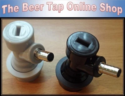 Gas / Liquid Ball Lock Disconnects With 1/4" Barb For Cornelius / Corny Kegs