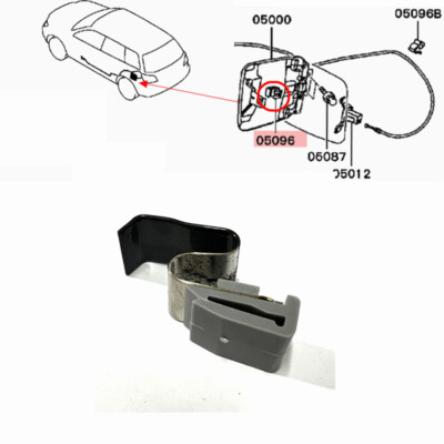 Replacement Fuel Door Spring Clip For Mitsubishi Lancer, Galant, Outlander - Part # MR970563 - View #2