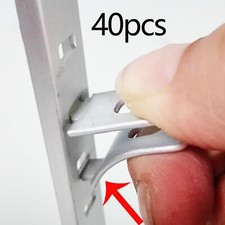 40 Pieces Pilaster Shelf Support Shelf Clips Shop Bookcase Sturdy Metal Shelving