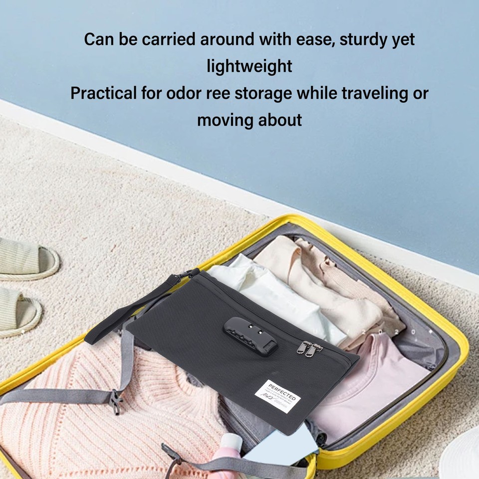 Smell Proof Bags PVC Activated Carbon Odors Absorbing Odorless Storage